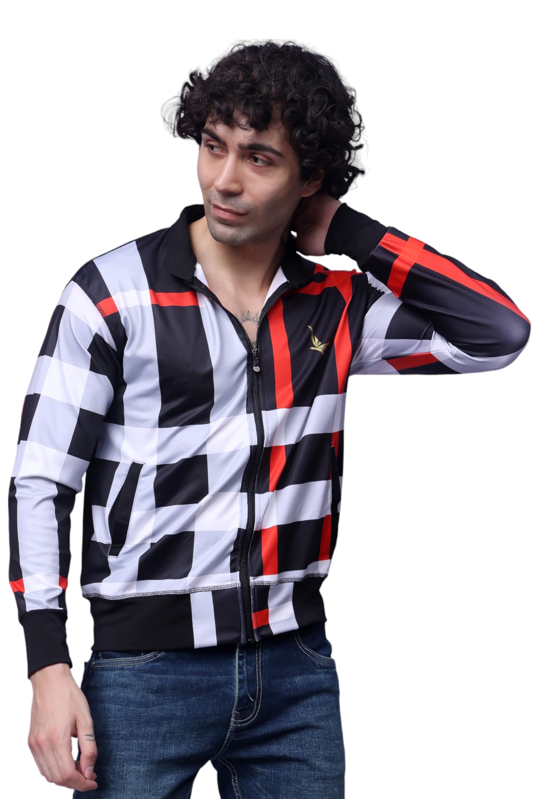 YELLOW TREE - Designer Chess Check Printed Men Imported Jacket (DesignerChessCheck-M)-picture-26