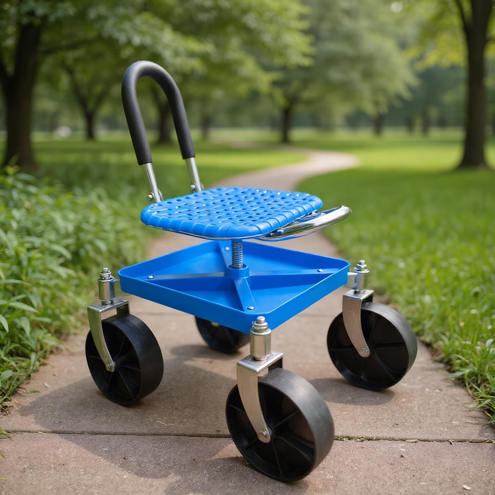 Gartenhocker Höhenverstellbarer Fahrbarer Arbeitssitz