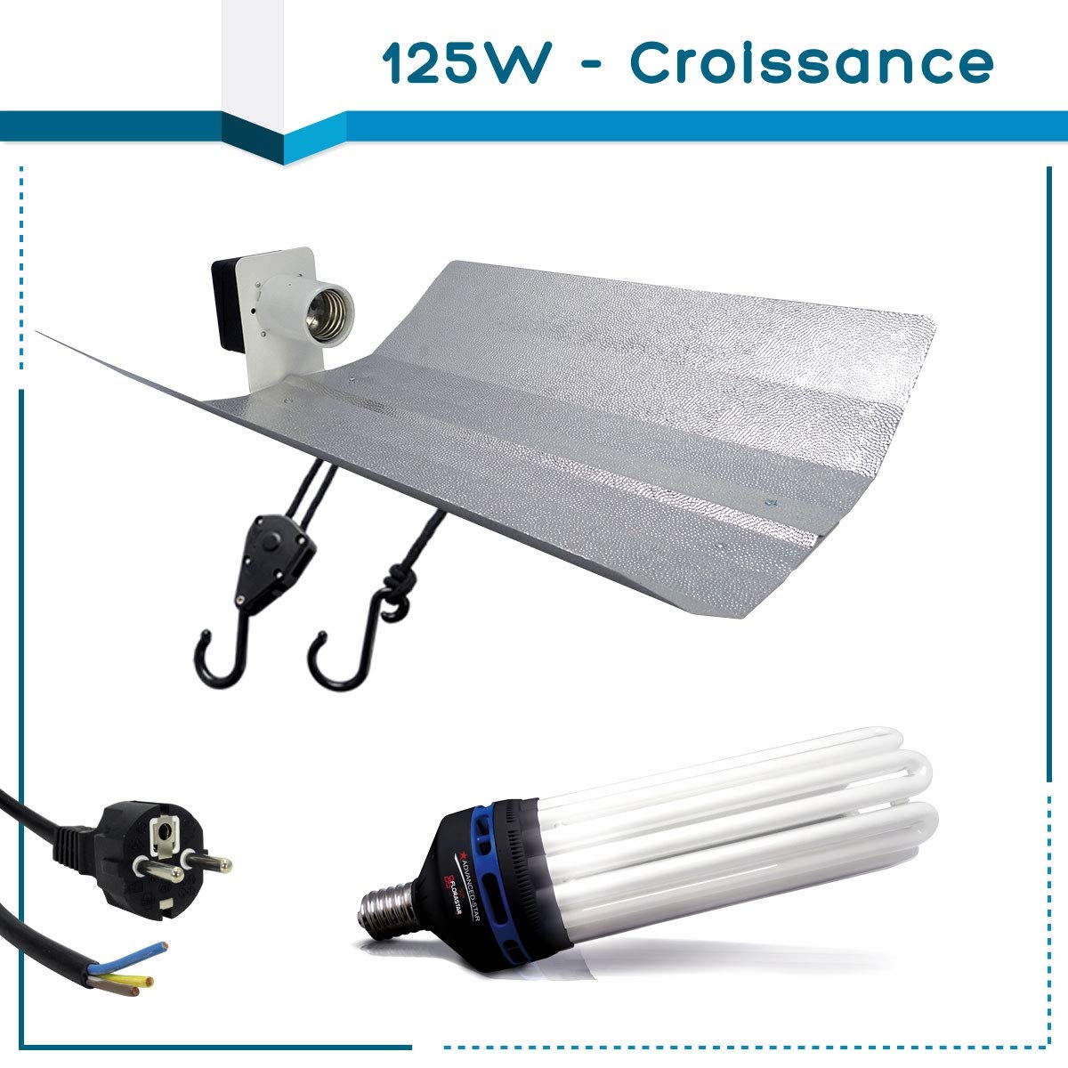 Kit lampe CFL 125W Croissance - FLORASTAR