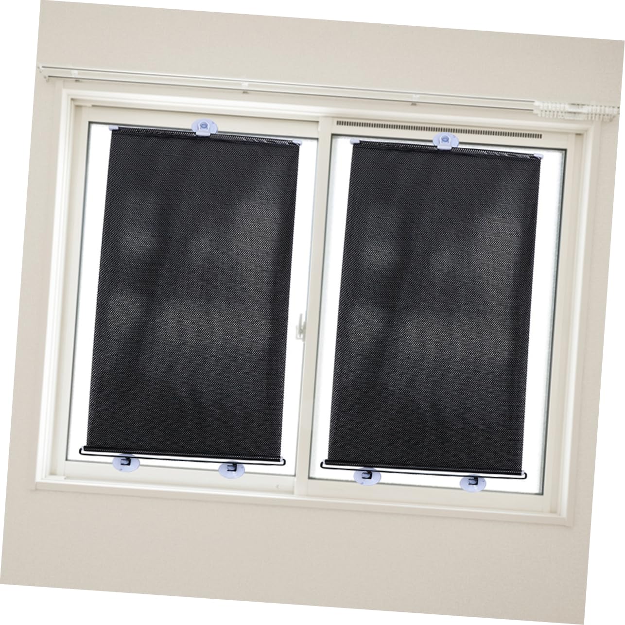 POPETPOP 4 Set Oscurante Auto Pieghevole con Ventosa Parasole Parabrezza PVC Resistente AI Graffi Isolante per Protezione Finestrino Facile da Riporre e Usare Nero