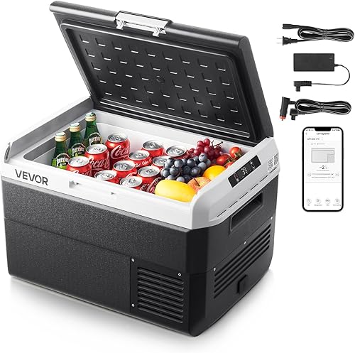 Miniatura 15 de VEVOR Refrigerador de coche de 12 voltios, refrigerador de coche de 31.7 cuartos de galón / 30 L, enfriador eléctrico portátil con temperatura