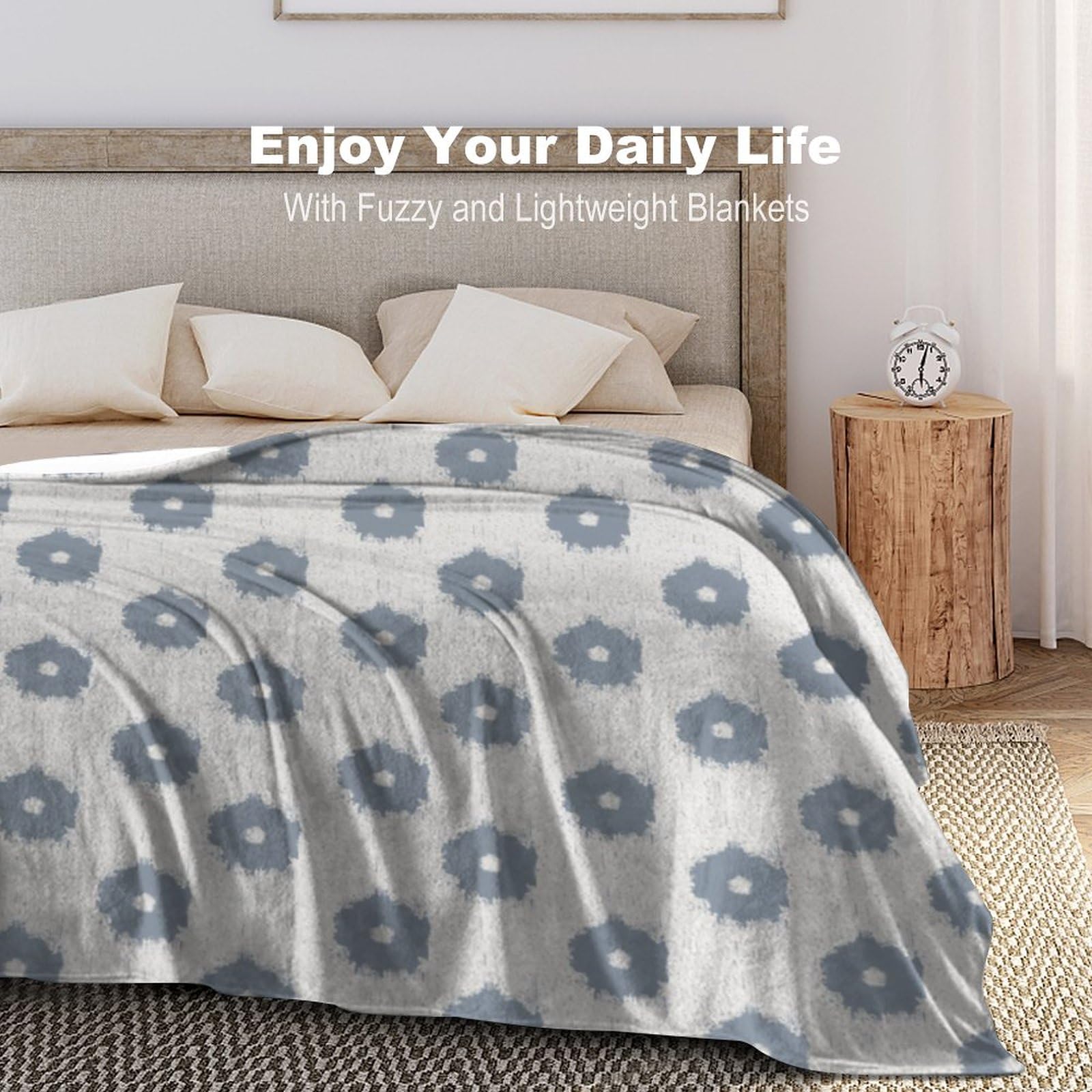 Coperta in pile di flanella ultra morbida per divano, biancheria da letto, decorazione per la casa, per bambini e adulti, 152,4 x 127 cm
