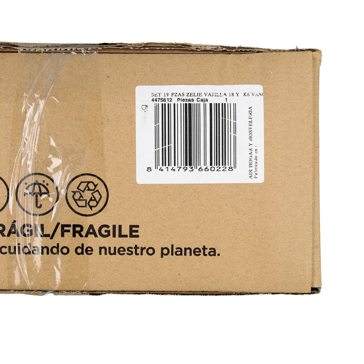 Arcopal Zelie - Servizio da tavola per 6 persone, Bianco, 18 pezzi + Set di 6 bicchieri in vetro