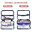 HAOGUAGUA Double Layer Clear Cosmetic Bag Makeup Bag, Waterproof Travel Toiletry Bag, Transparent PVC Pouch Organizer (Blue)