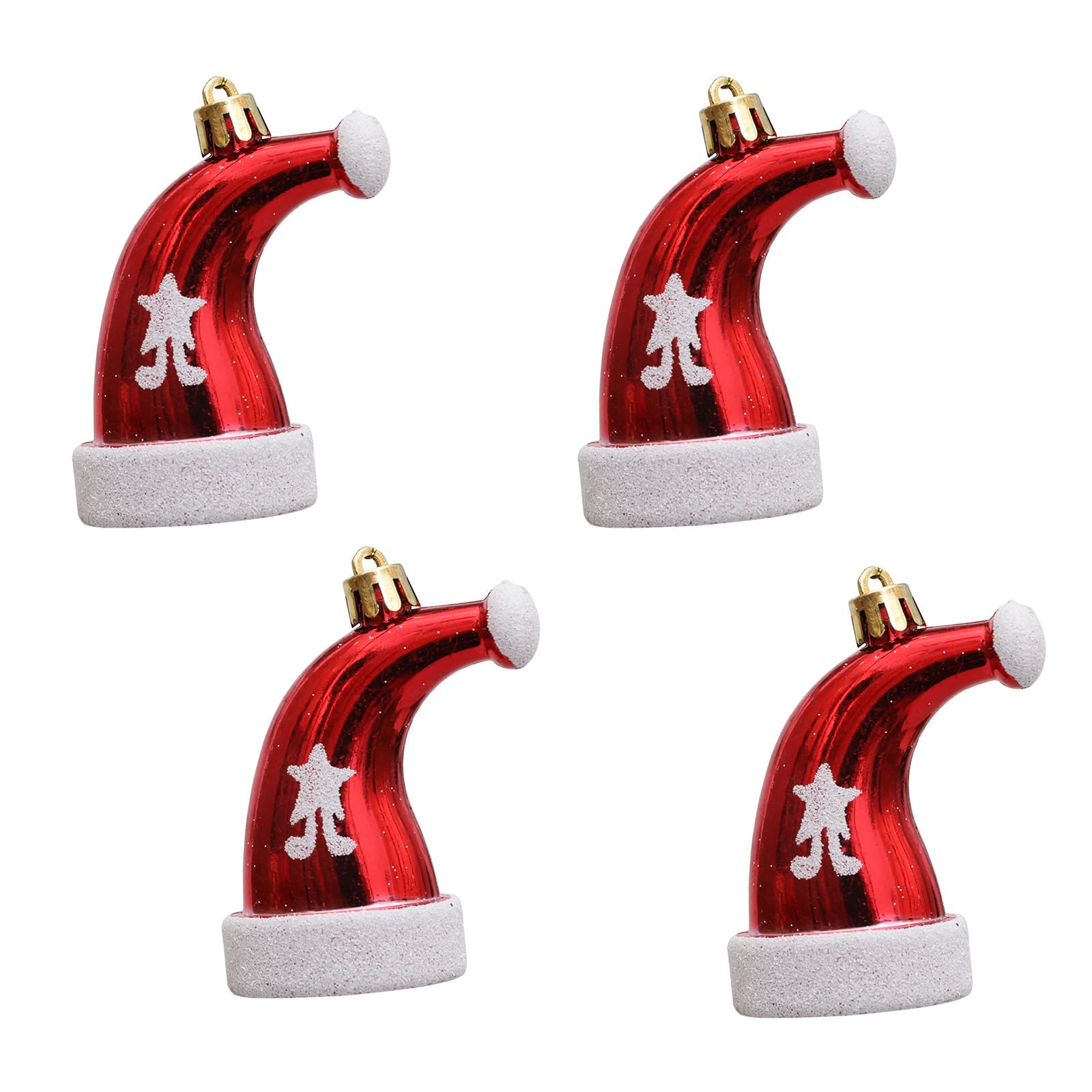 Buxuaaaa Hat Of 4 Unique Christmas Tree Baubles Essential Ornaments Christmas Tree Hanging Pendant For Festival Celebration Assorted Ornaments