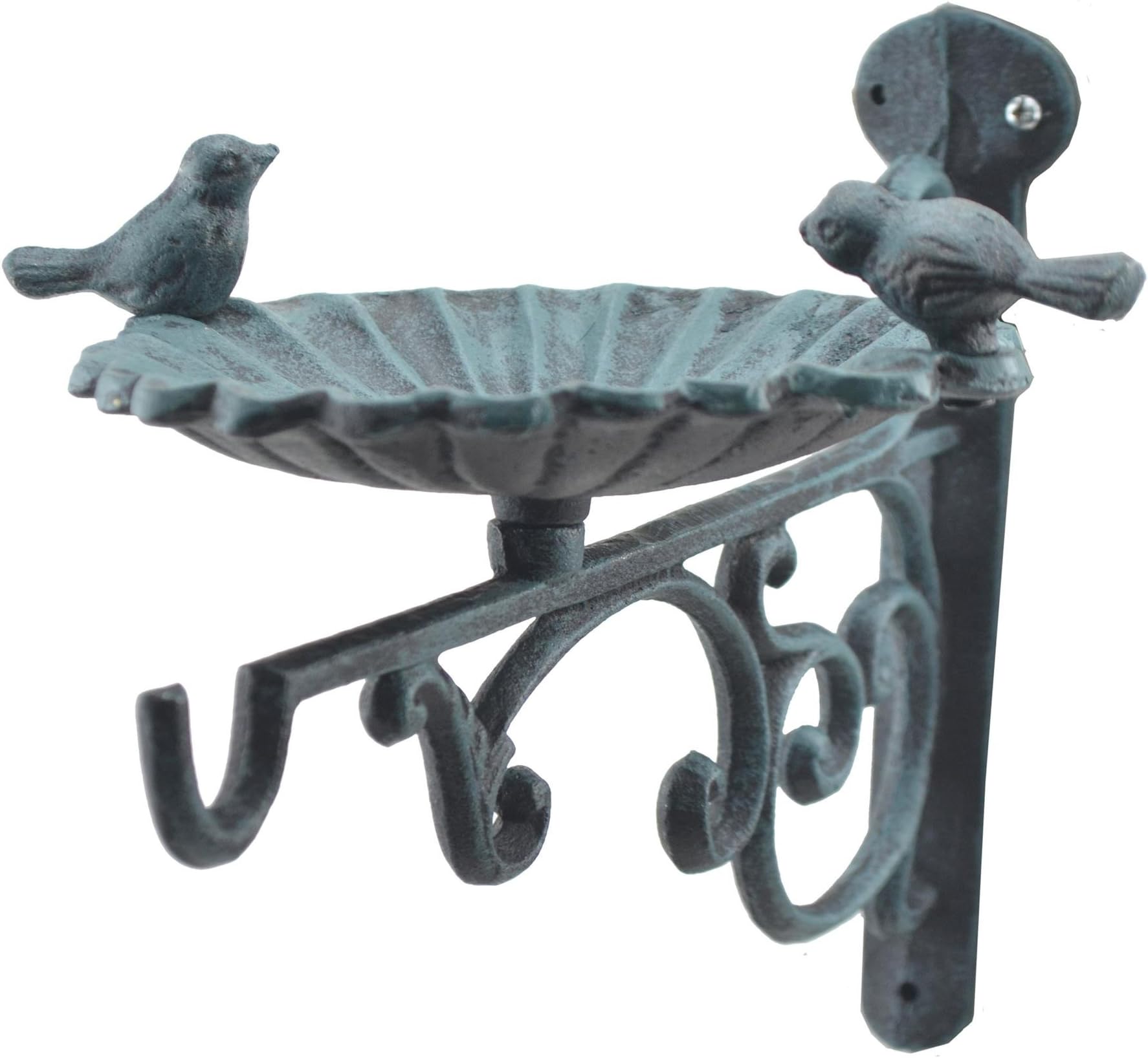 Plant Hanger Bird Bath Or Feeder Verdigris Color 10.25" Deep