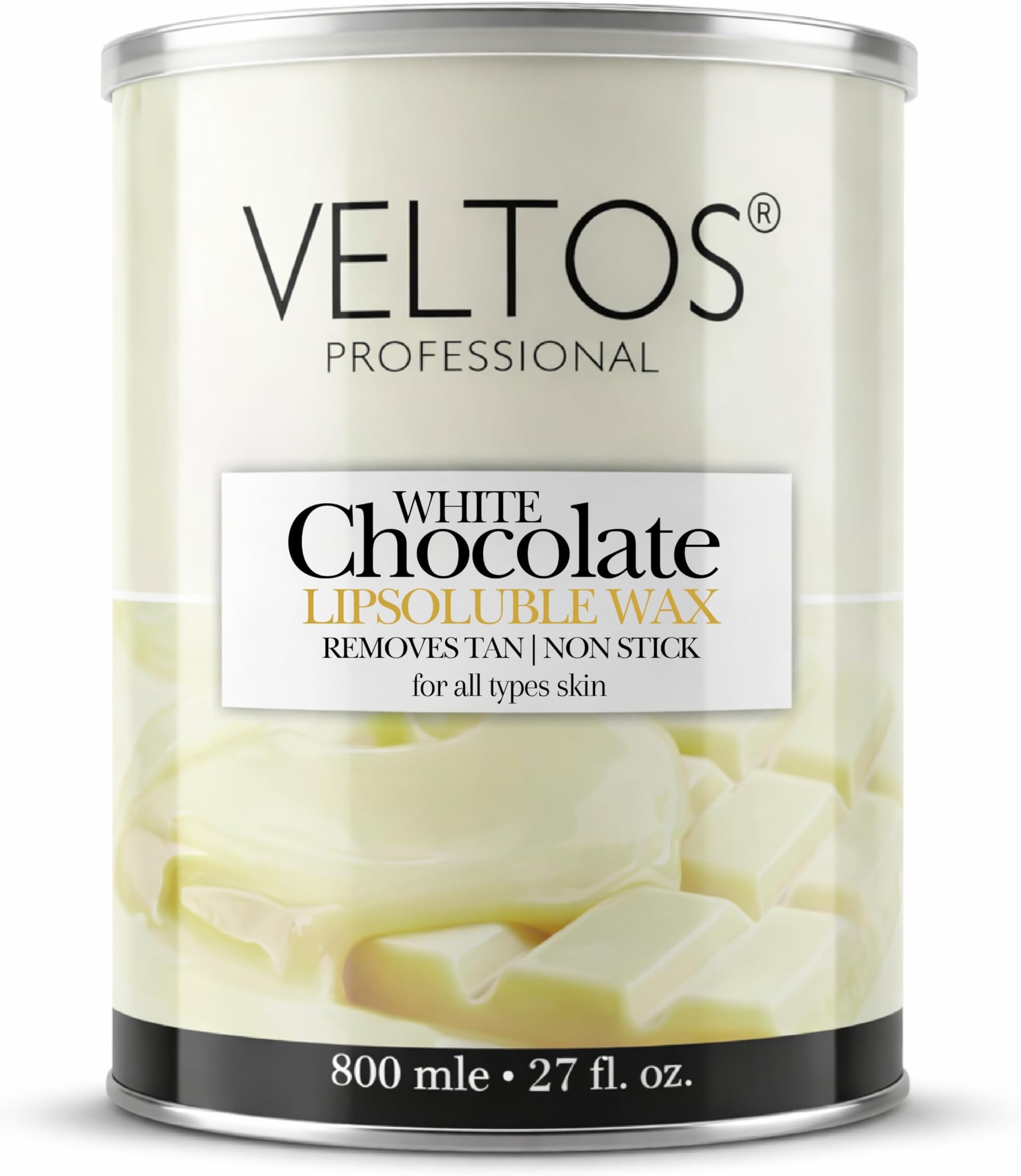 Professional White Chocolate Lipodoluble Wax 800ml Jar for Hands & Legs, Body (Removes All Unwanted Hair Easily)