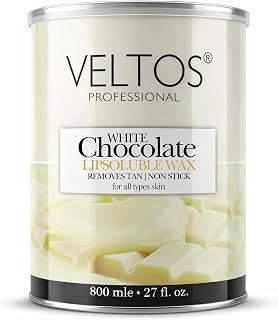 Veltos Professional White Chocolate Lipodoluble Wax 800ml Jar for Hands & Legs, Body (Removes All Unwanted Hair Easily) Price In India