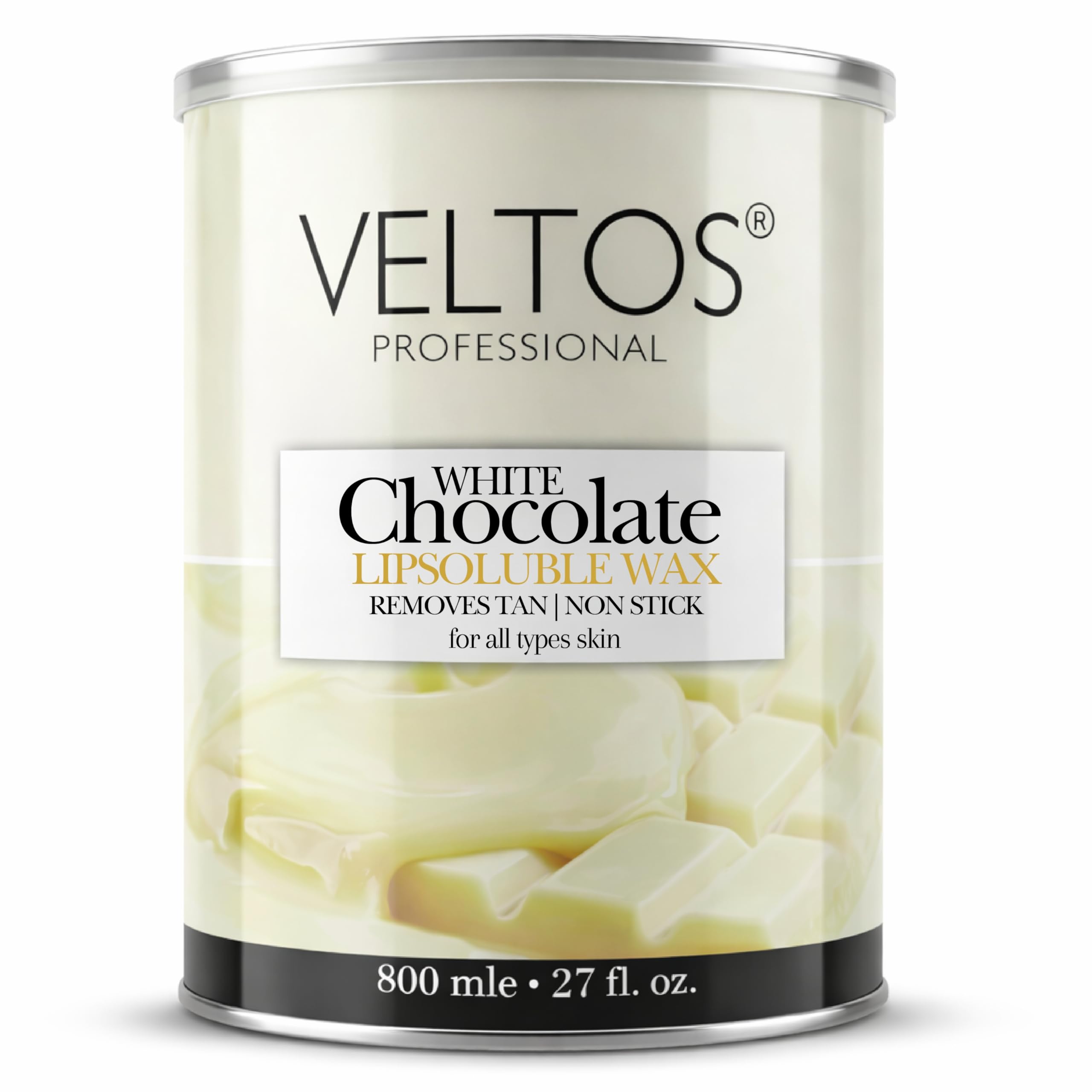 Professional White Chocolate Lipodoluble Wax 800ml Jar for Hands & Legs, Body (Removes All Unwanted Hair Easily)