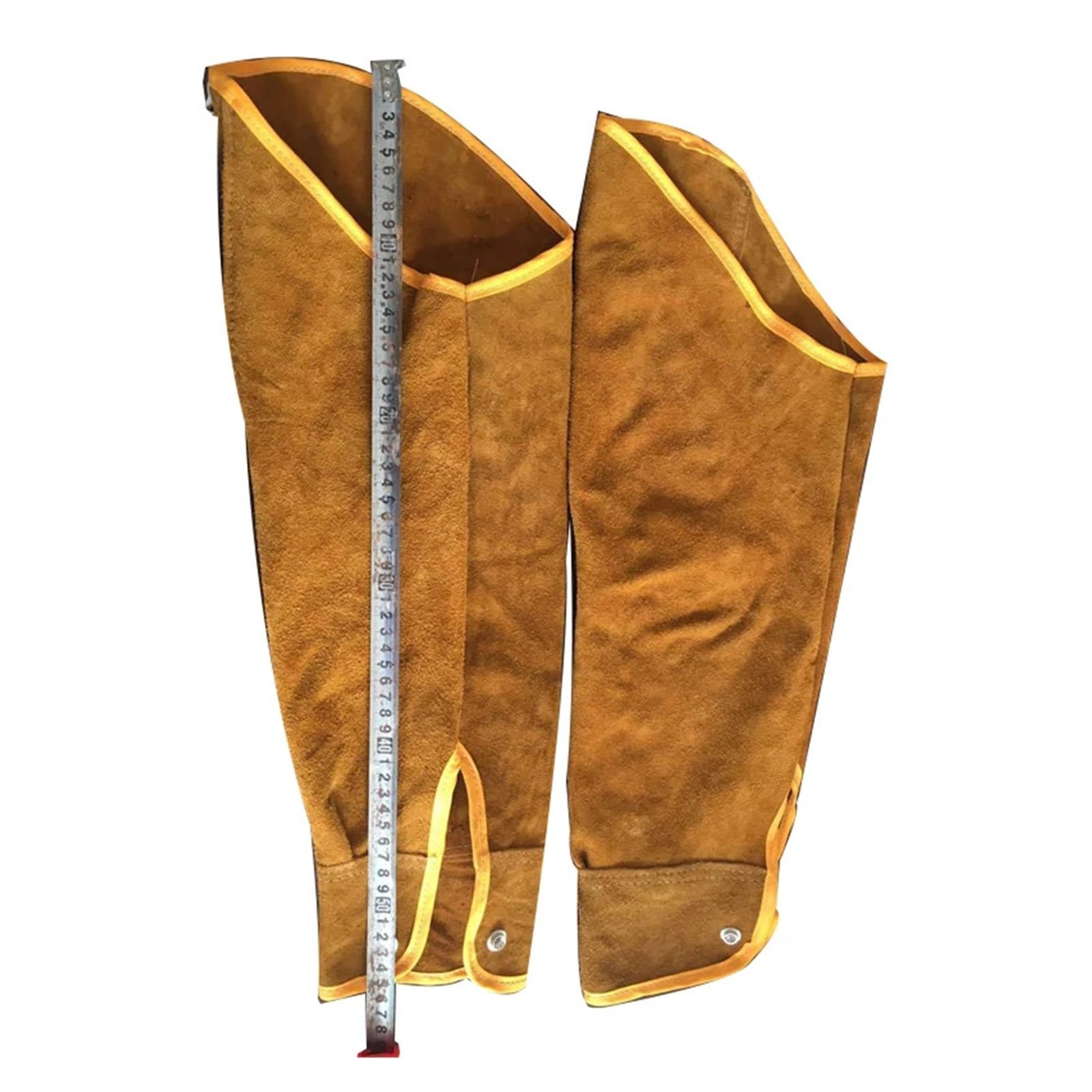 1 Pair Heat Resistant Welding Arm Sleeves Protection Cuff Safety For Workers Cowhide Leather Welded Sleeves Spark-proof(58cm)