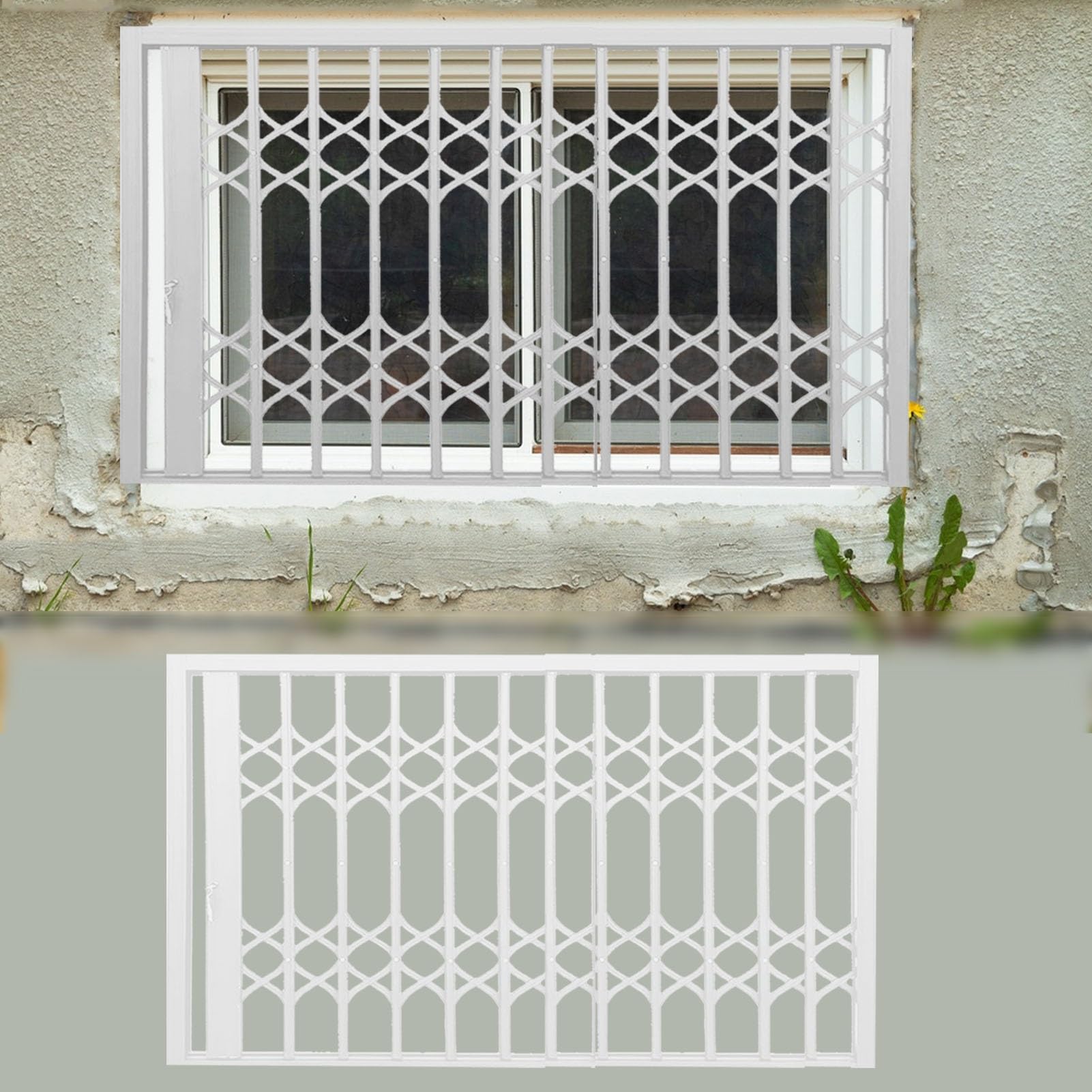Rejas de seguridad de aluminio de alta resistencia para ventanas, rejillas plegables antirrobo para sótanos, recintos para mascotas y establos de caballos, protección para ventanas pequeñas