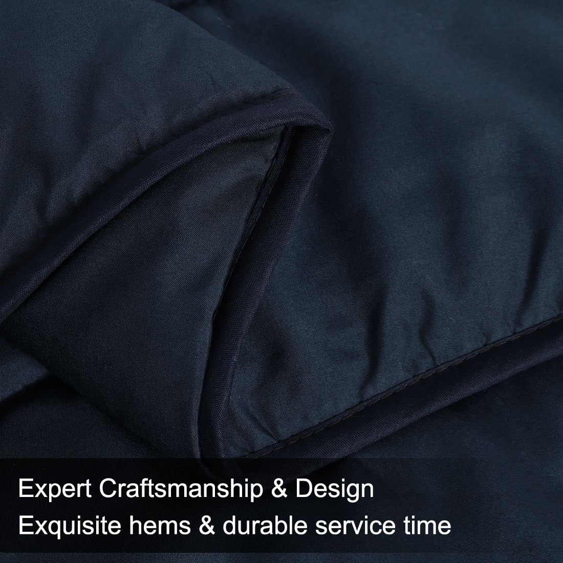 Full Navy Blue Down Alternative Quilted Comforter - All-season Duvet Insert or Stand-Alone Comforter - Reversible Design - Washable - 88 by 78 inches (id: 927 508 cb2 9b1 134