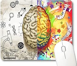 Left and Right Brain Print Art Modern Science Motivational Inspirational Psychology Painting Mouse Pad Office Decoration Mat