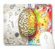 Left and Right Brain Print Art Modern Science Motivational Inspirational Psychology Painting Mouse Pad Office Decoration Mat