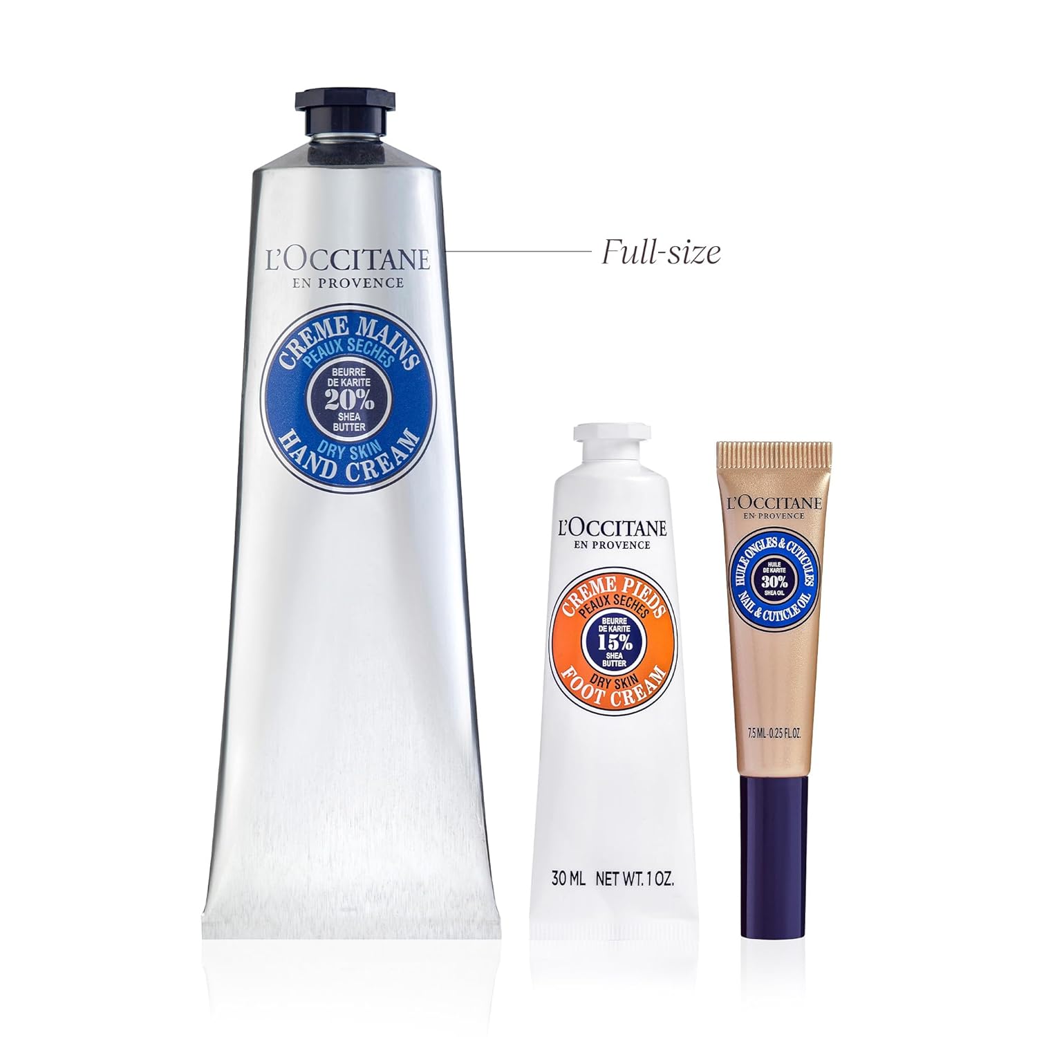 L’Occitane Nourishing Mani‑Pedi Gift Set, Shea Butter Skincare Trio, Self Care Daily Repair Essentials, Hand & Foot Cream and Cuticle Oil - Image 2