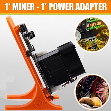Bitaxe Gamma 601 Solo Miner 1.2TH/S BM1370 Asic Chip 18W From Antminer S21 Pro Bitcoin BTC Miner Wth Bracket UK Plug