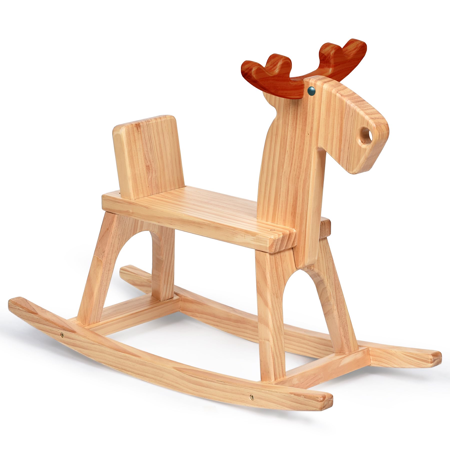Amazon.com: KRAND Kid Wooden Rocking Horse, Baby Ride On Toy