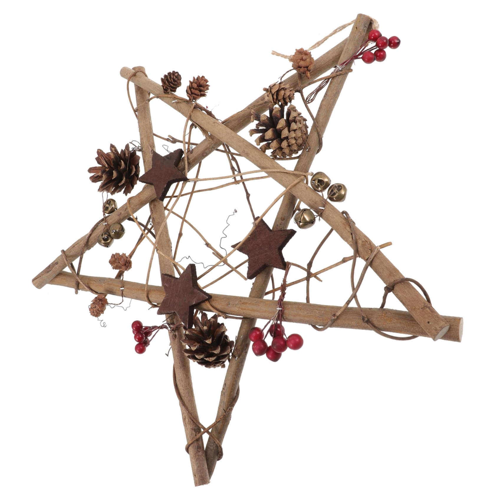 Garneck Ciondoli per Albero di Natale Forma di Stella Decorazioni Natalizie Appendiabiti per Finestra Pendente da Parete Articoli per Feste