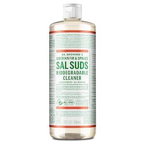 Dr Bronners - Sal Suds Biodegradable Cleaner 32 oz - All-Purpose Pine Cleaner for Floors Laundry and Dishes