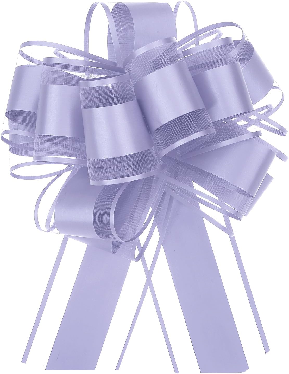 MECCANIXITY 12pcs 6 Inch Large Big Pull Bow Organza Gift Wrapping Bows Ribbon for Wedding Car Baskets Presents Christmas Bow, Purple