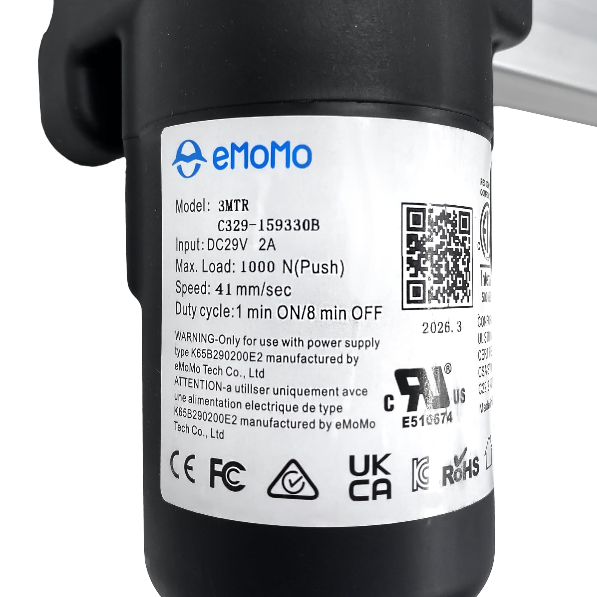 Power Recliner Emomo Motor Model 3MTR-C329-159330B Linearantrieb, Ersatz für Hebestühle