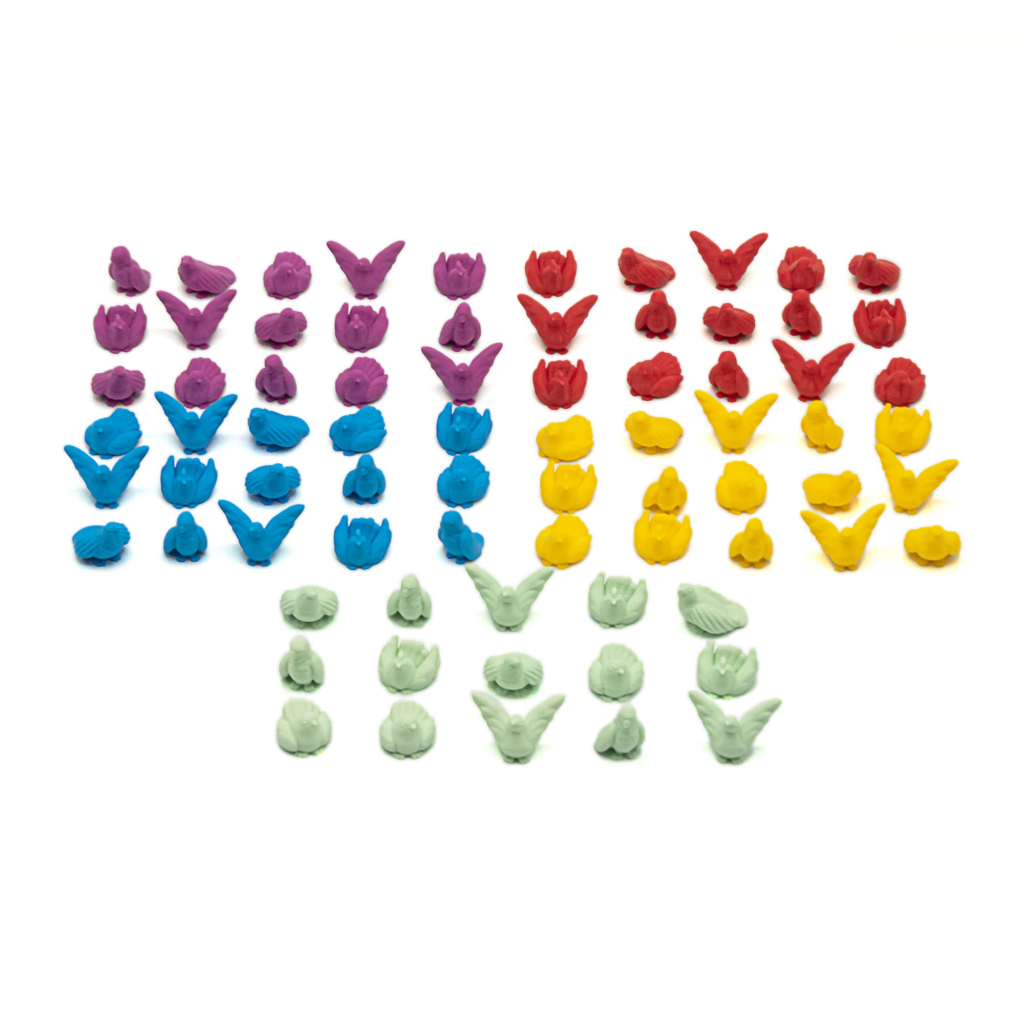BGExpansions Multicoloured Duet Birds for Wingspan Asia - 75 Pieces