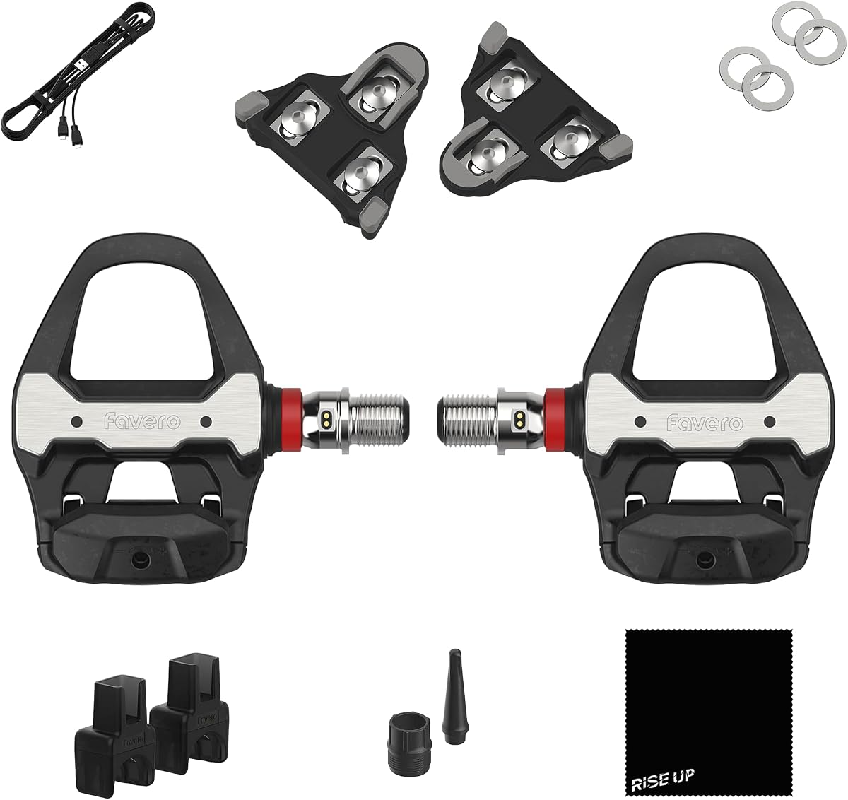 Favero Assioma PRO RS-2 Dual-Sensing Pedal Based Road Cycling Power Meter | SPD-SL Compatible, Dual-Sided, Bluetooth and ANT+ Connectivity for Bike Computers, Cycling GPS Units, & Smartphones