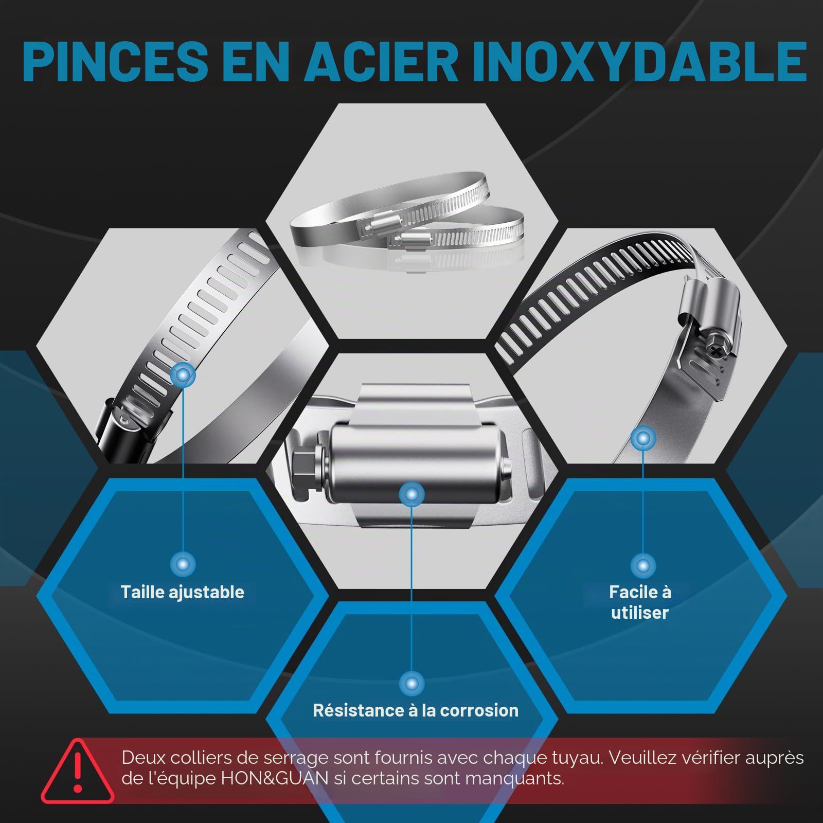 Hon&Guan Tuyau de ventilation flexible 150 mm × 5 m Conduit d’air en PVC et feuille d’aluminium pour sèche-linge, extracteur d’air, chauffage et climatisation (Ø150mm, 5 Mètres, Blanc)