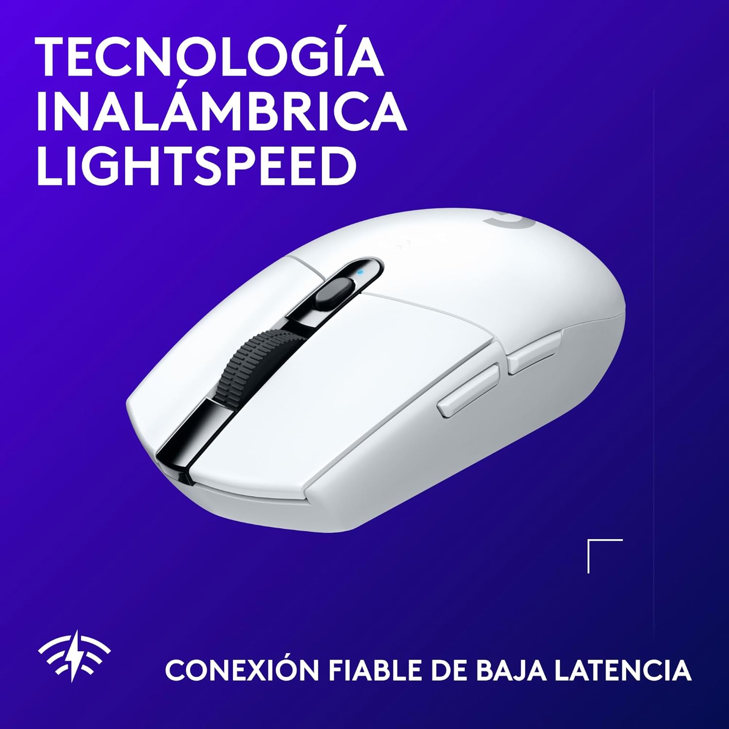 Logitech G G305 Lightspeed Ratón Gaming Inalámbrico, Captor Hero 12K, 12,000 dpi, Ultra-Ligero, Batería de 250h, 6 Botones Programables, Memoría Integrada, PC/Mac – Blanco 4