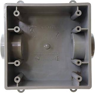Cantex 5133371 Weatherproof Non-Metallic Surface Mount PVC Box, FSC, 2-Gang, 3/4-Inch