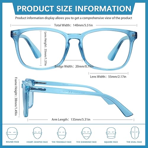 Miniatura 2 de SIGVAN Gafas progresivas multifocales para computadora para mujeres y hombres con bloqueo de luz azul, lentes de lectura con bisagra de resorte