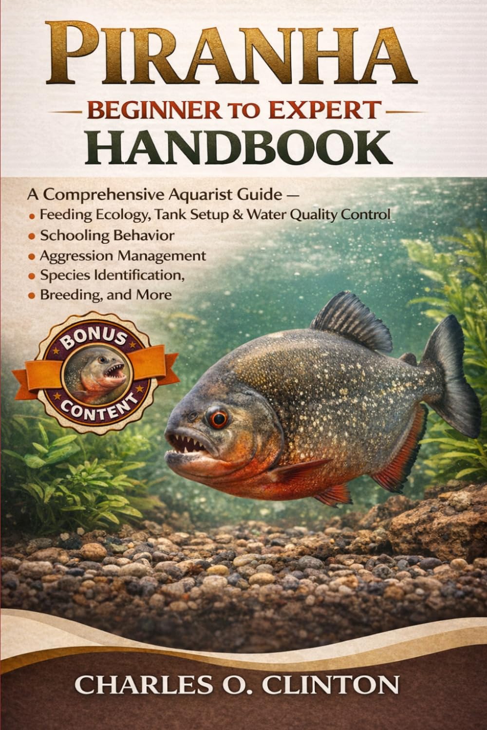 PIRANHA BEGINNER TO EXPERT HANDBOOK: A Comprehensive Aquarist Guide – Feeding Ecology, Tank Setup & Water Quality Control, Schooling Behavior, ... Species Identification, Breeding, and More.