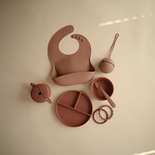 Miniatura 32 de mushie Tazón de succión de silicona | Diseño antideslizante sin BPA (rubor) Rosa (Blush),azul (Cambridge Blue),Malva nublada,Narciso,Dried