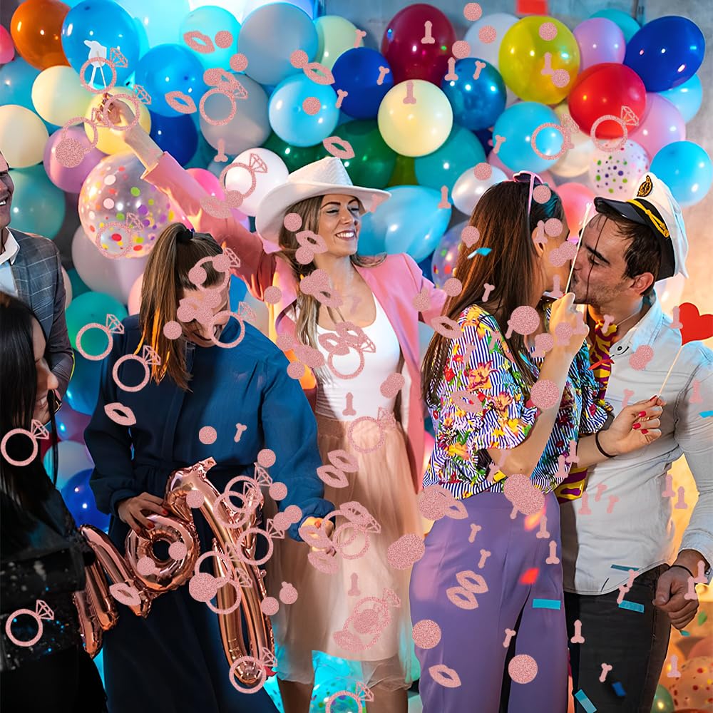 Confetti Glitter Oro E Rosa 350pz - Per Matrimoni, Compleanni, Addio Al Nubilato - Foto 8