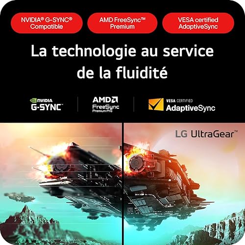 LG Ultragear™ 27GS95QE-B Ecran PC Gaming 27" - Dalle OLED 2560x1440, 0.03 ms GtG 240Hz, DisplayHDR™ TrueBlack 400, DCI-P3 98.5%, AMD FreeSync Premium Pro, Compatible NVIDIA G-Sync, HDMI 2.1 - 5