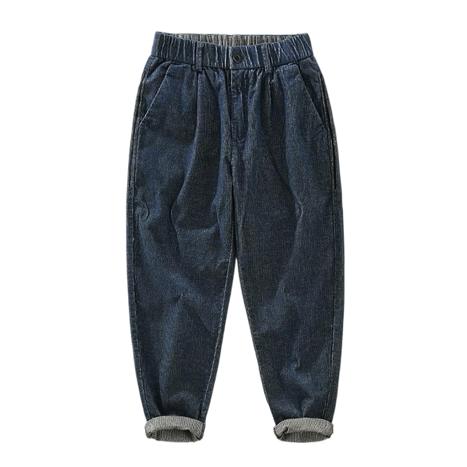 Pantalons pour hommes automne hiver décontractés droits amples - 8