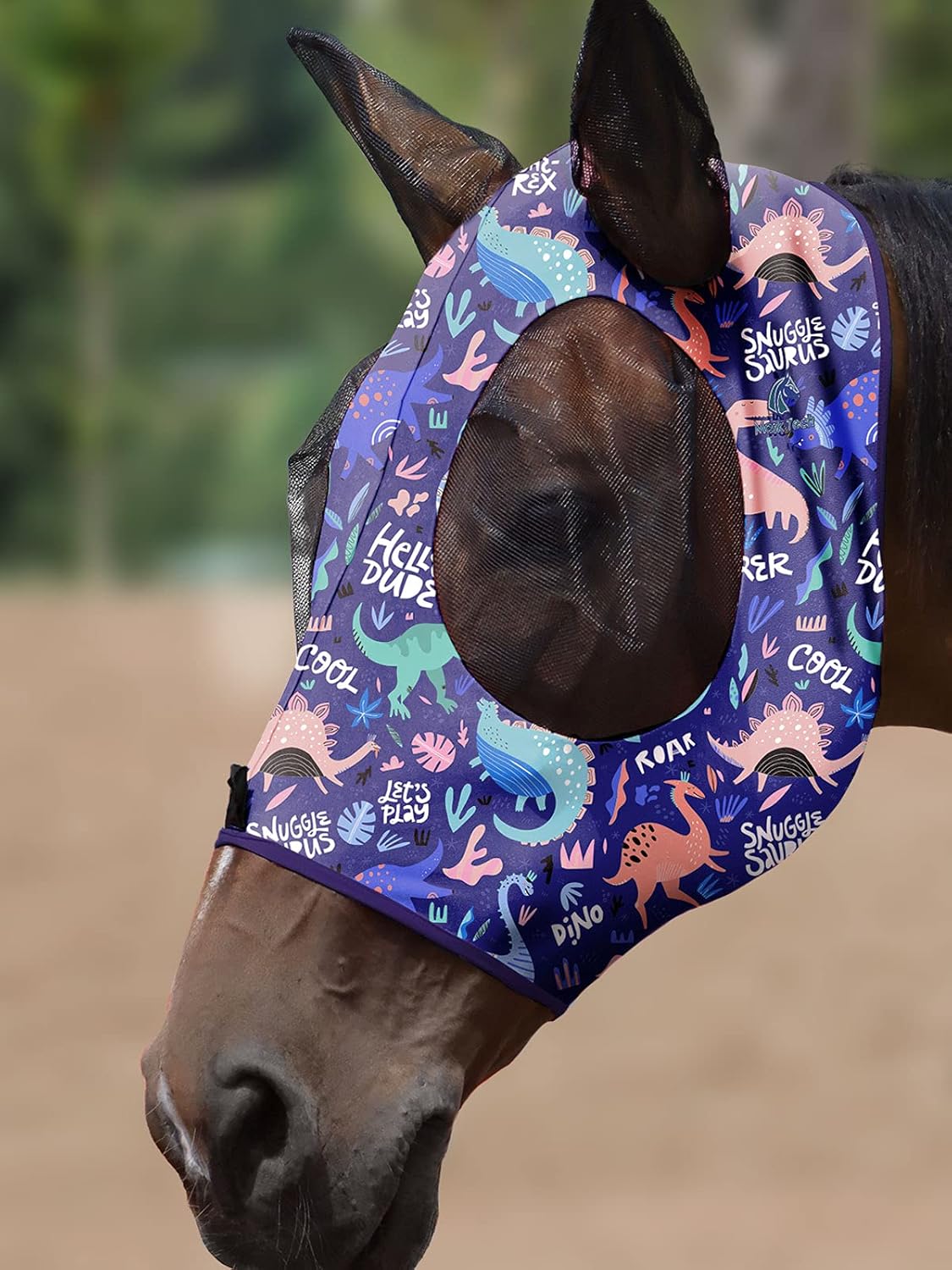 Mask Tech Horse Fly Mask 5 Pack – Stretchy Elastic Fly Masks with Ears, Breathable Soft Mesh, 3D Eye Clearance & UV Protection, Easy Slip-On for Daily Turnout-Large,Combo 20