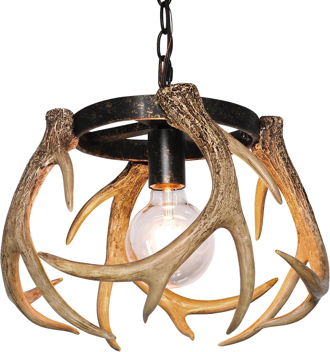 Wood Wine Barrel Chandelier Whiskey Barrel Pendant Lamp,Hanging Rtic Ceiling Lamp Light Fixtures, Hanging Bar Lights For Kitchen, Cafe,Living Room, Restaurant,Bedroom (M - View #11