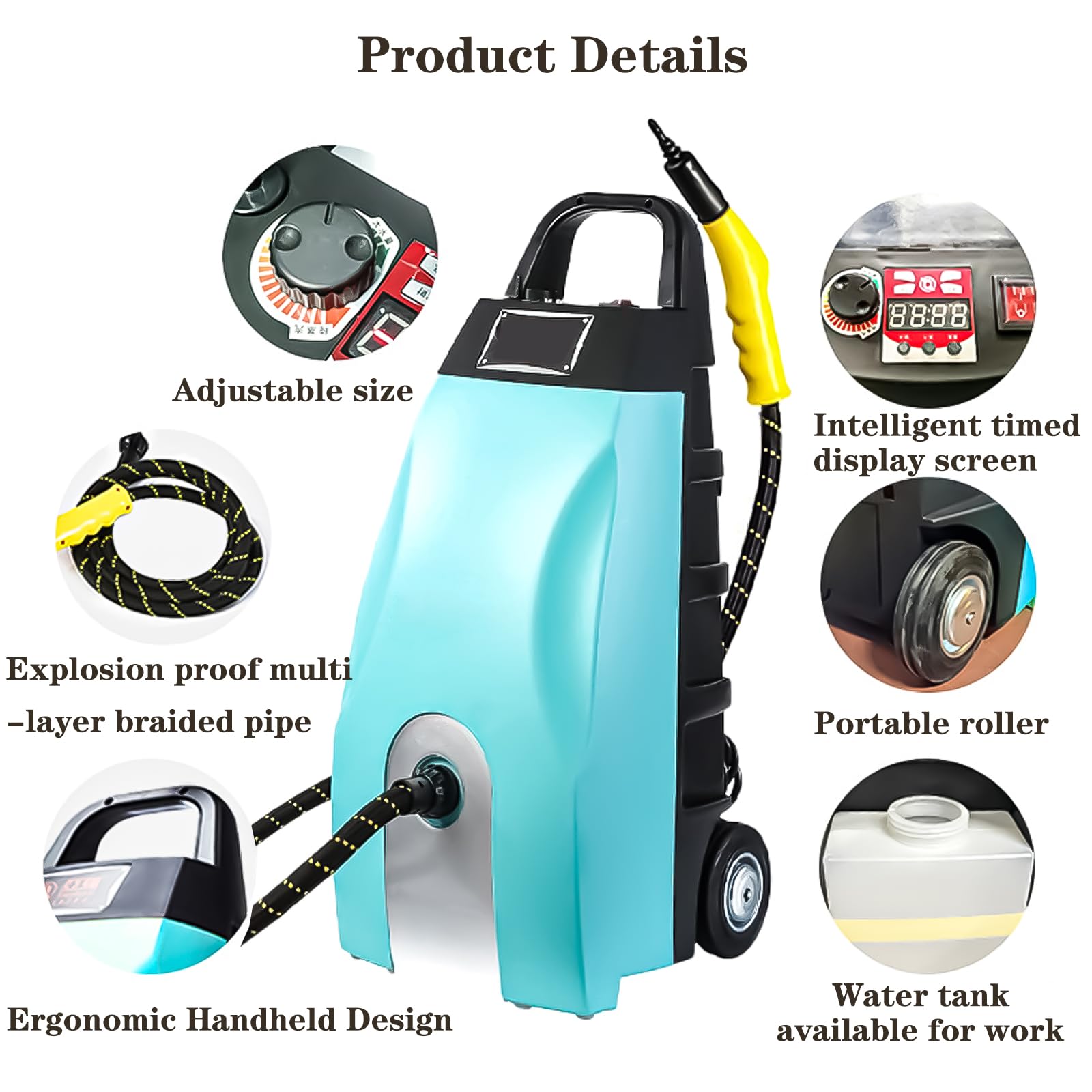 Nettoyeur à vapeur commercial 3000W