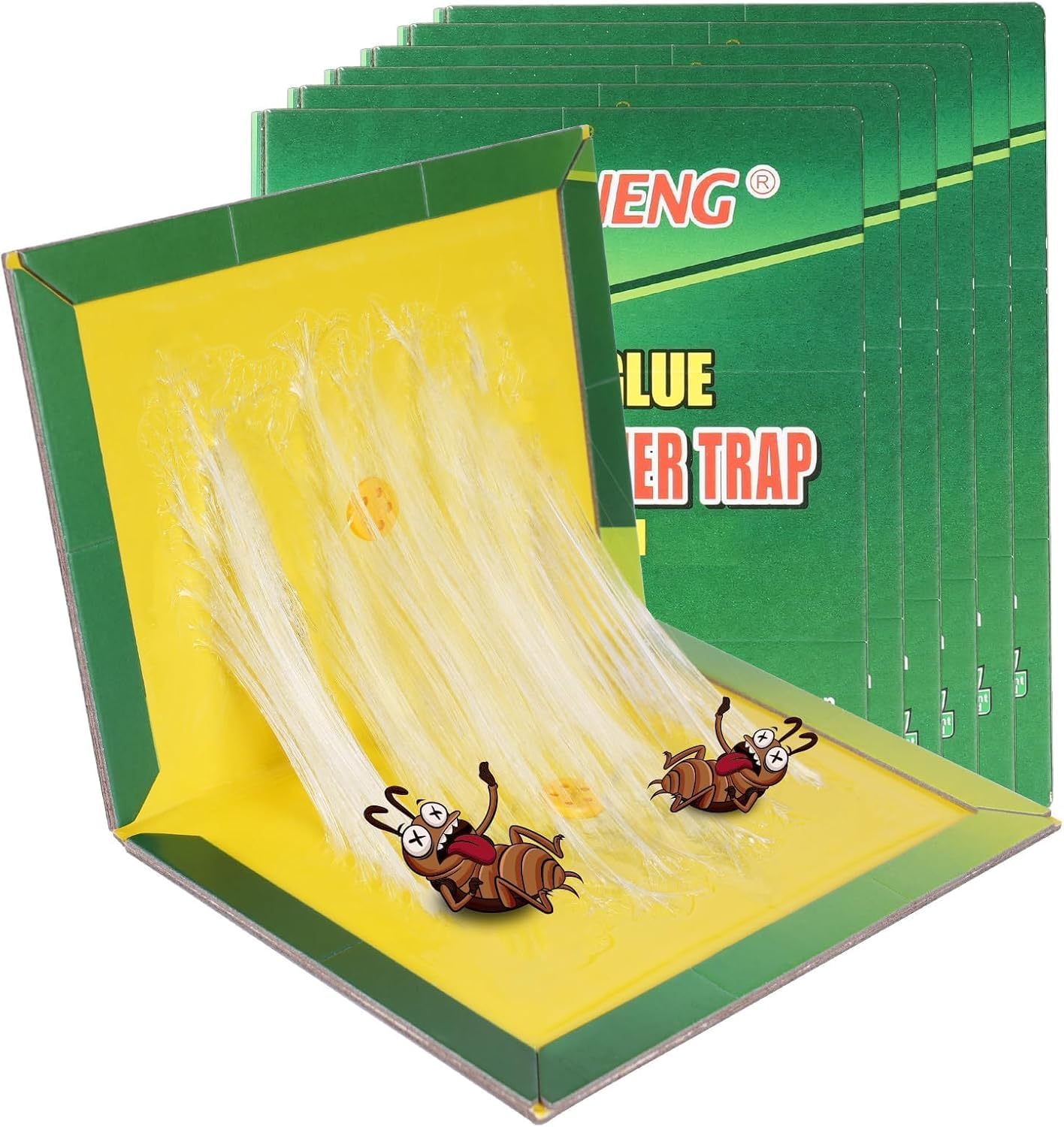 6 Pack Pest Sticky Pads Trap,Multi-Use Pest Trap Boards,Large Extra Strong Sticky Trap for Multiple Insects in Indoor Outdoor Home Kitchen Garden Garage