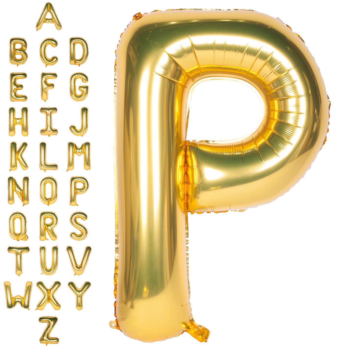 40 Inch Gold Letter Balloon Large Letter P Balloon Foil Helium Alphabet Balloons Gold Birthday Party Anniversary Wedding Graduation Ceremony Decoration (Gold Letter P) โ image 1