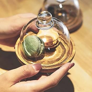 Amazon｜ミニケーキスタンド ドーム型クリアガラス蓋付き 高さ