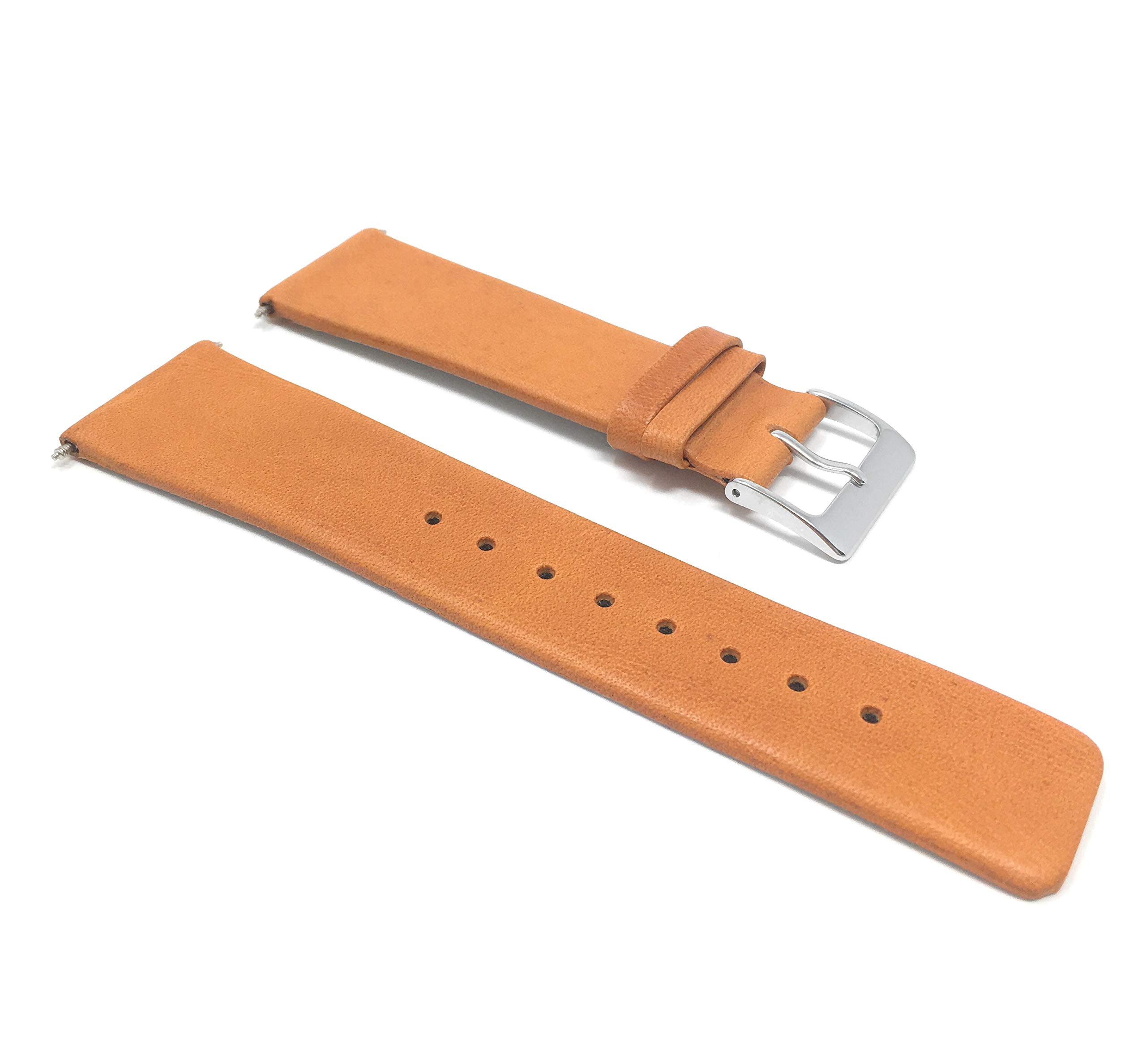 ShoptictocQuick Release Pushpins, Leather Replacement Watch Band for Skagen Watch Band Strap, Attaches with Pushpins, Many Colors - 12mm, 14mm, 16mm, 18mm, 20mm, 22mm, 24mm