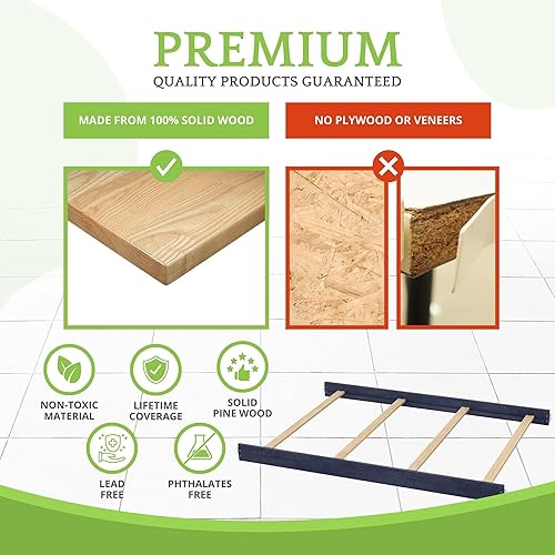Vista 164 de Kit de conversión de tamaño completo, rieles de cama para cunas Evolur, kit convertible de cuna de madera maciza para cama de niños, rieles de Blanco