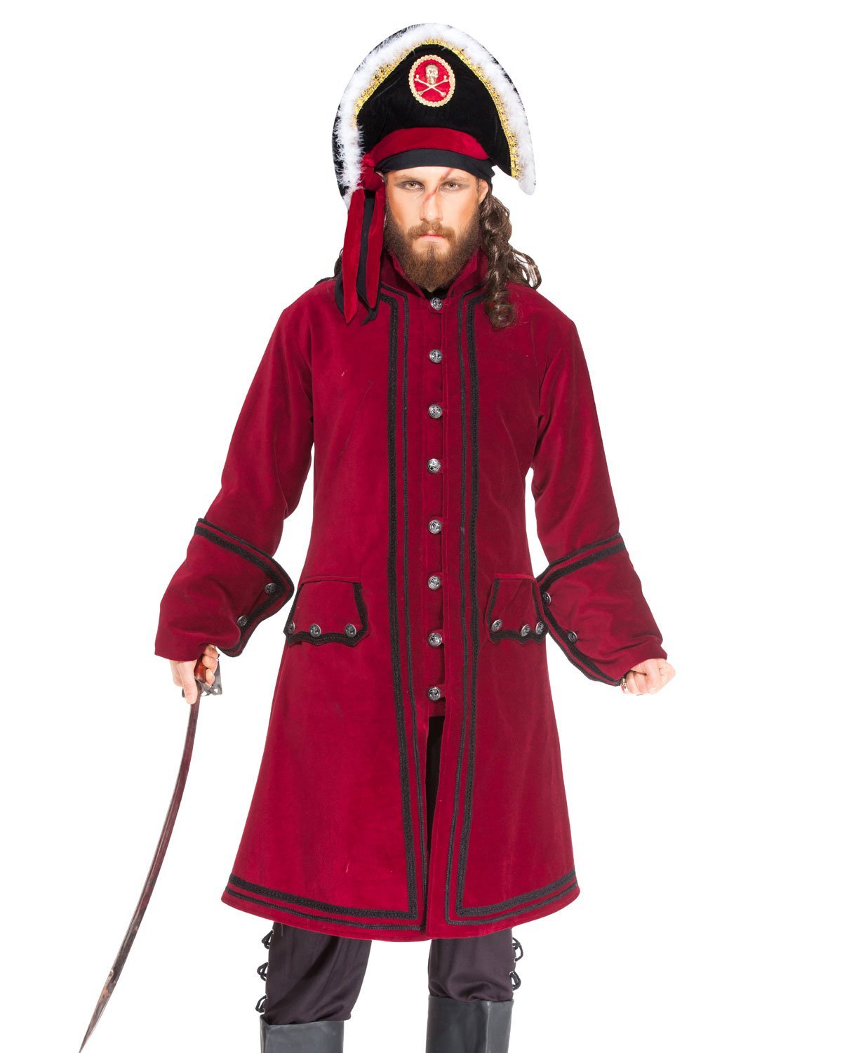 ThePirateDressing Medieval Renaissance Pirate 100 Cotton Captain Coat