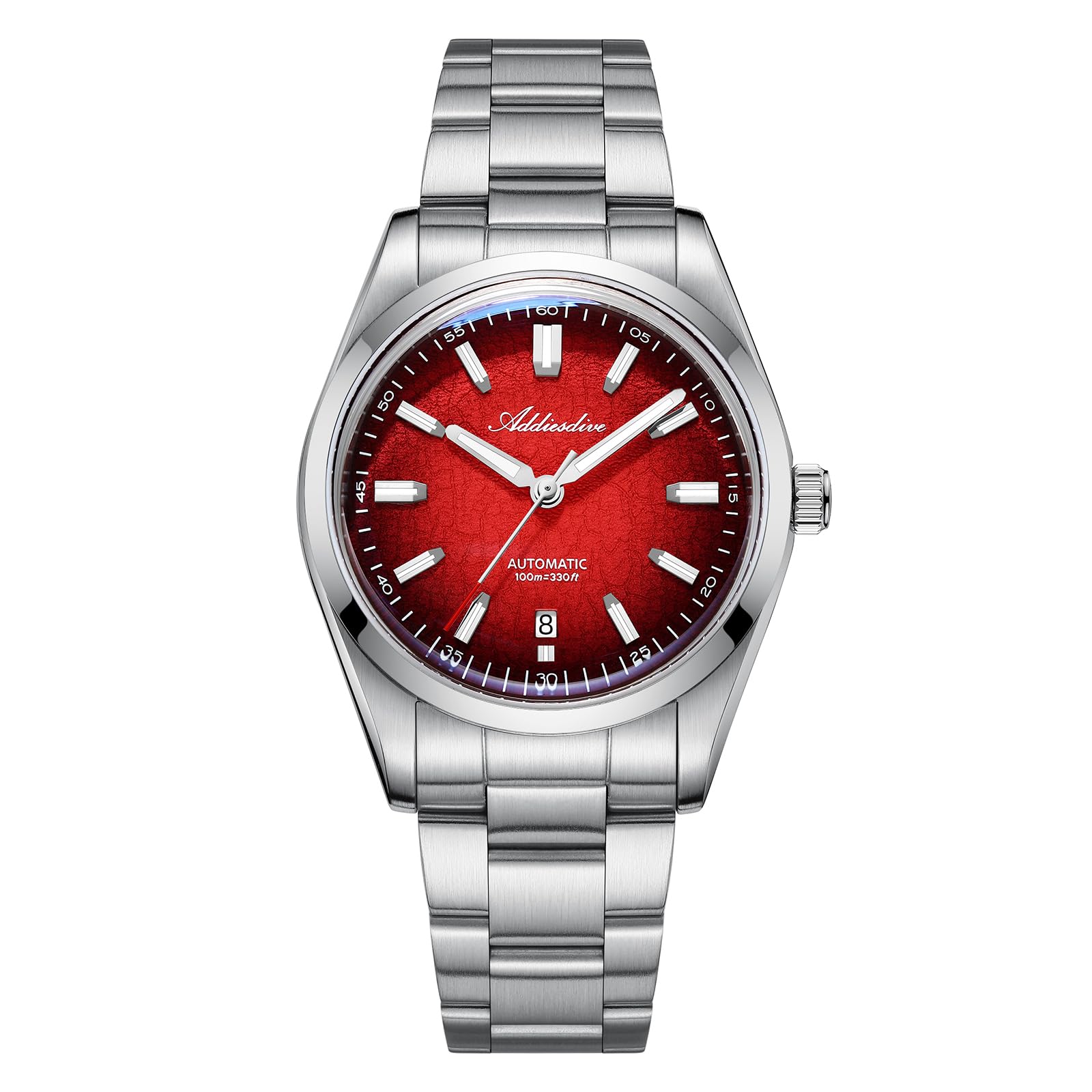 ADDIESDIVE Mens Watch Automatic NH35/8215 200M Luminous Easy to Read Dial Wrist Watch Minimalist Fashion Simple Watch Analog Date with Leather Strap and Bracelet