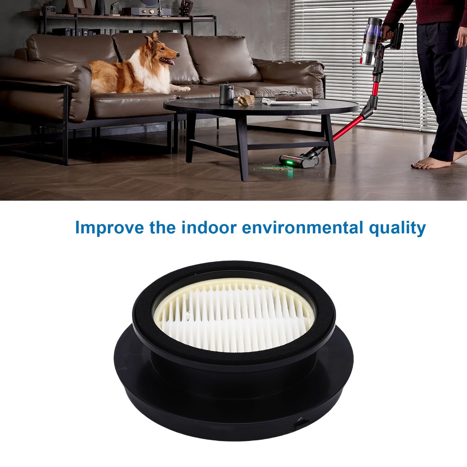 Remplacement de Filtre 3 Pièces, Ensemble de Fixation de Filtre Lavable Réutilisable pour Aspirateur à Main U16FLEX