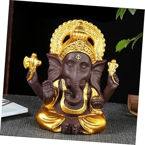 Miniatura 4 de DECHOUS Elefante tailandés tradicional Dios ornamento de cerámica elefante estatua de Buda decoración hecha a mano decoración para el hogar