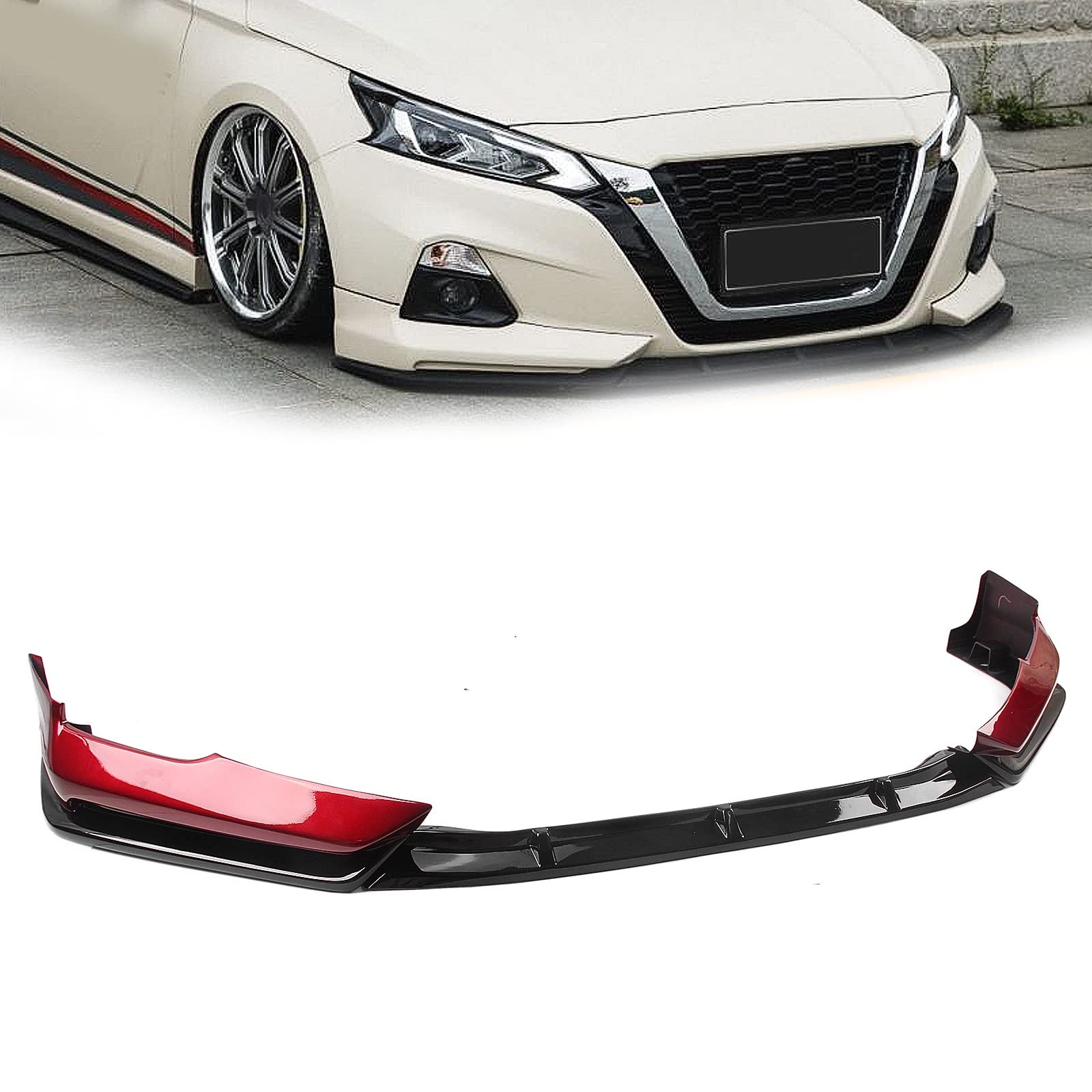 Spoiler avant lèvre rouge pour Nissan Altima 2019-2022 kit pare-chocs