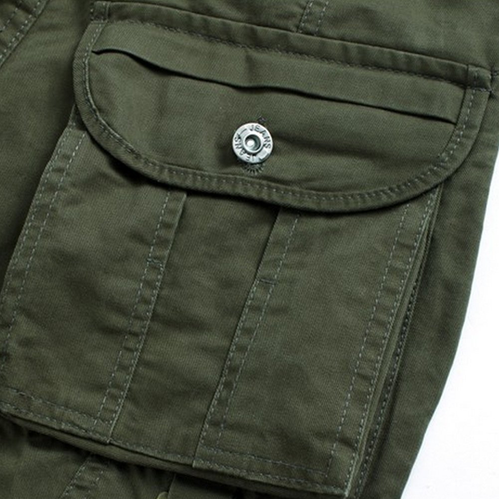 Uomo Estate Outdoor Pantaloni da lavoro Fitness Traspirante comodo Pantaloni in cotone Sport Pantaloni da arrampicata, Verde 1, 36